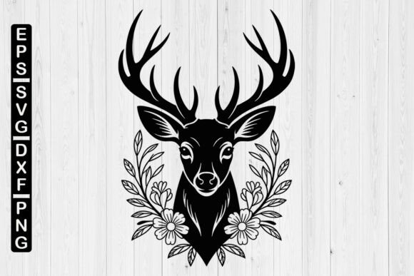 Floral Deer SVG: Graphics for Crafts & Creative Branding