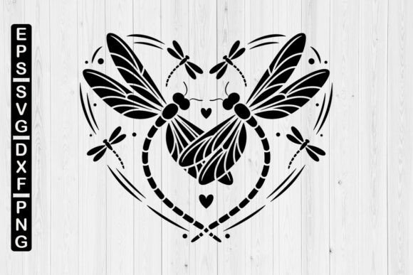 Flower with Dragonfly SVG: Graphics for Crafts & Content