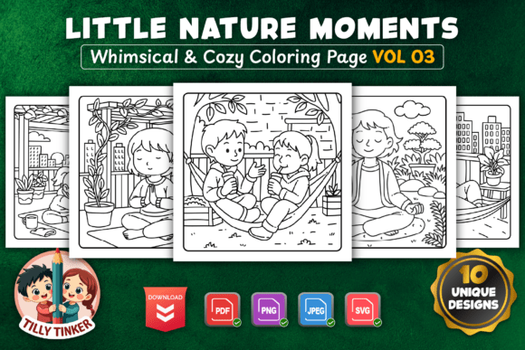 Little Nature Moments Coloring Page Vol3 Graphics