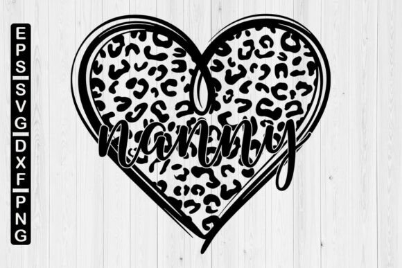 Nanny Heart Leopard SVG: Graphics for Crafts & Content