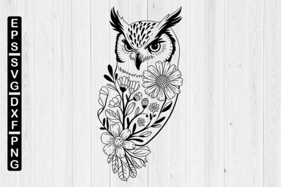 Owl with Flower SVG: Graphics & Crafts Asset Review