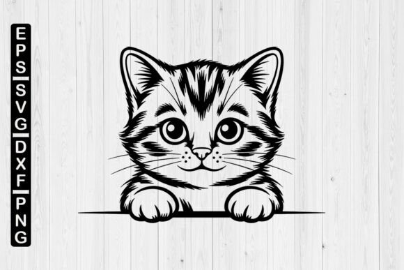 Peeking Cat SVG: Graphics for Crafts That Spark Joy