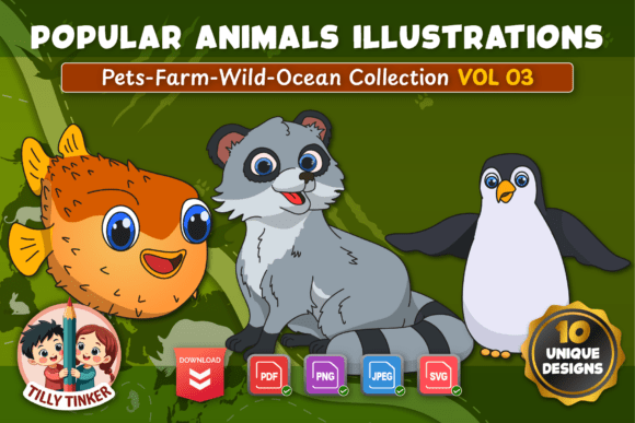 Popular Animals Illustration Vol 03 Graphics