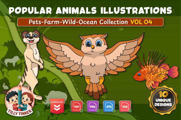 Popular Animals Illustration Vol -4 Graphics