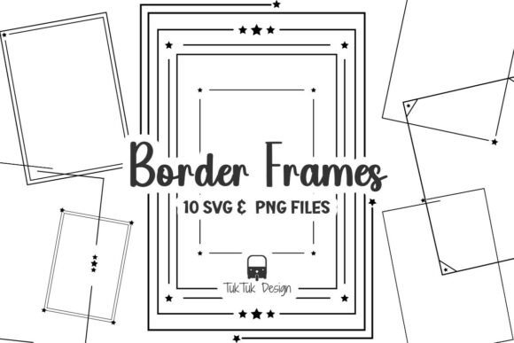 Rectangle Border Frame SVG PNG Bundle: Graphics for Decorative Elements