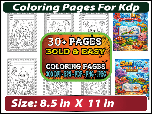 Sea Life Coloring Pages Graphics for Kids