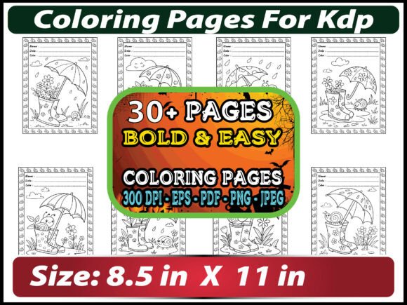Spring Kawaii Coloring Pages Graphics